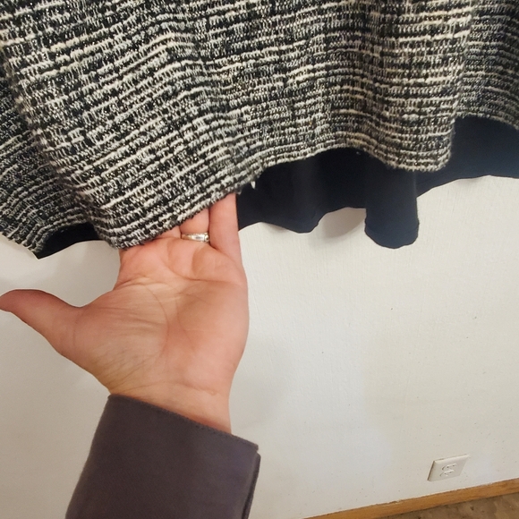 CJ Banks Womens Beaded Pullover Sweater Blouse Plus Size 1X Black and White - Picture 6 of 10